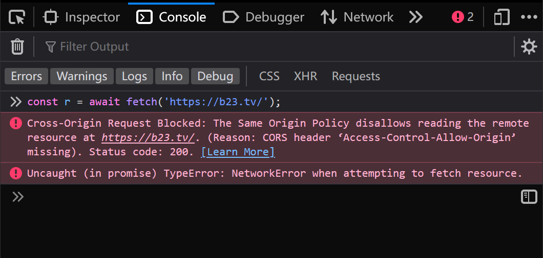 Firefox’s ERROR message said, Cross-Origin Request Blocked: the Same Origin Policy disallows reading the remote resource at …